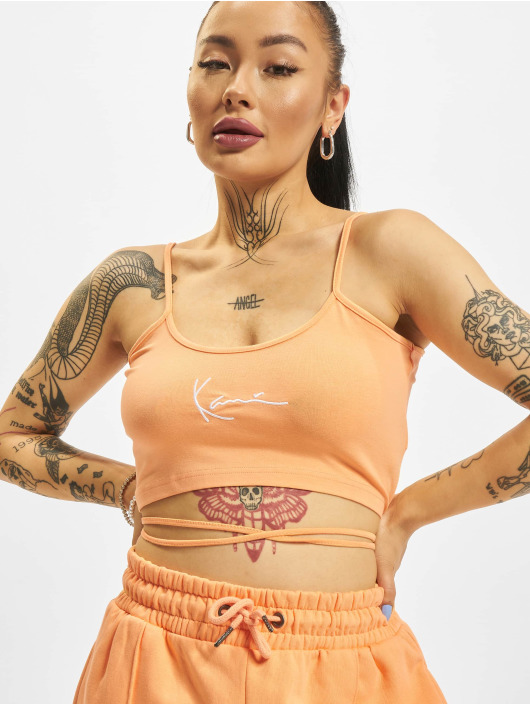 Karl Kani Tops sans manche Small Signature orange